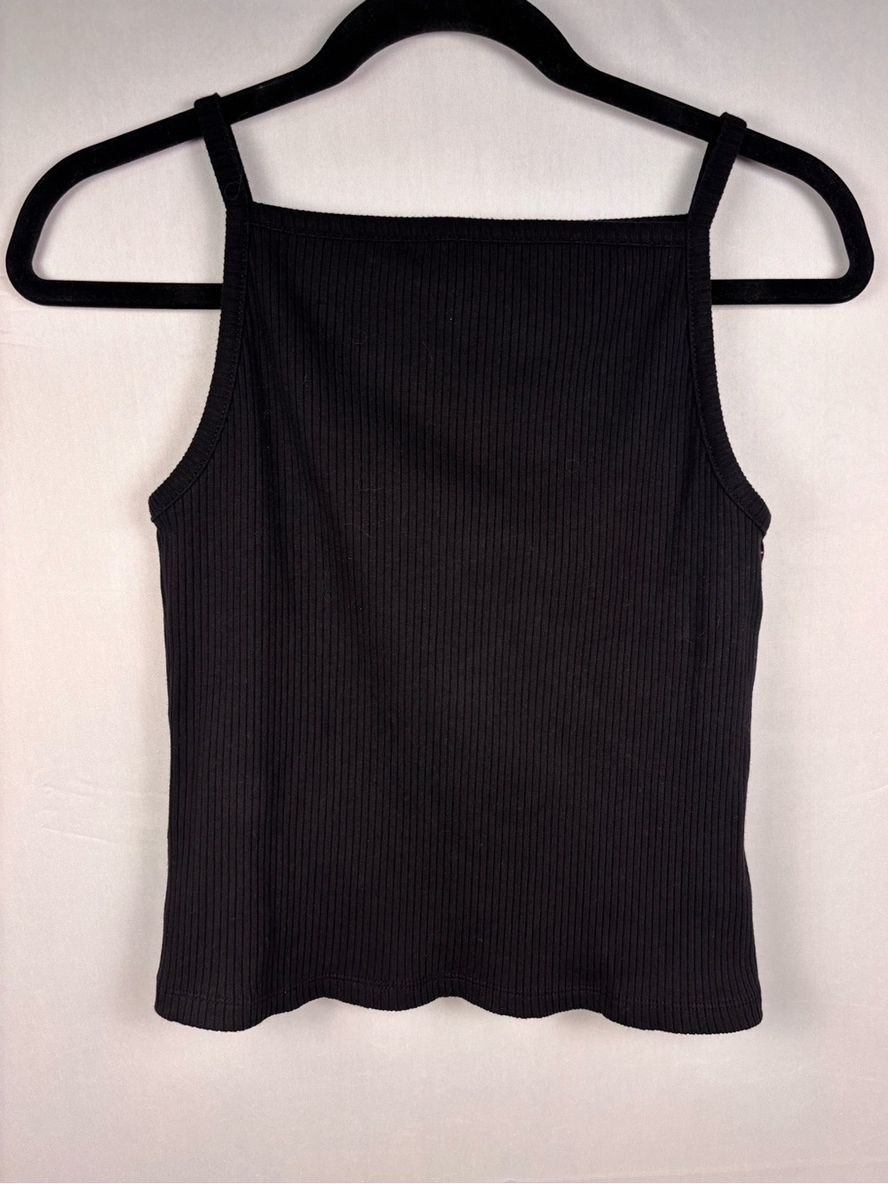 Old Navy Black Ribbed Square Neck Tank